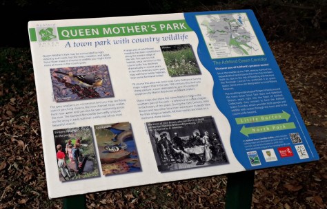 interpretation panel, queen mothers park
