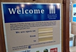 welcome panel - pluckley